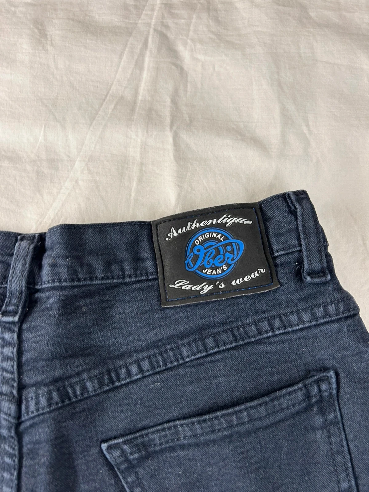 Calça reta ober lady’s wear azul marinho estilo retrô Y2k tamanho 40 – photo 18
